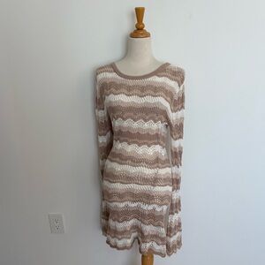 Princess Polly Womens Sweater Dress Medium Large Knit Crochet 100% Cotton Boho